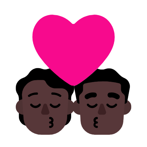 Kiss: Person, Man, Dark Skin Tone, the design in this release