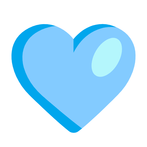 light blue heart — Microsoft