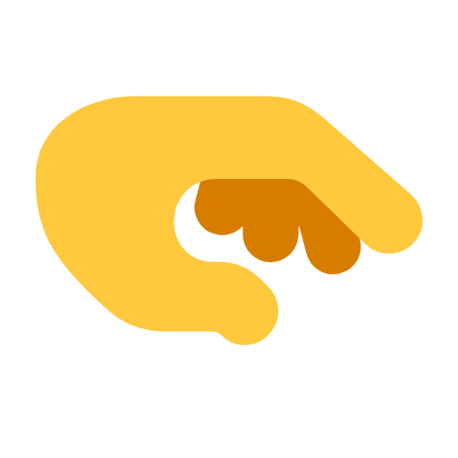 Palm Down Hand as drawn by Microsoft in Windows 11 23H2