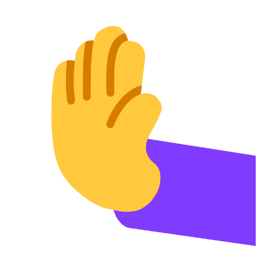 leftwards pushing hand — Microsoft