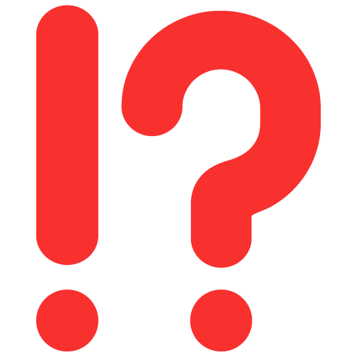 exclamation question mark as rendered by Microsoft