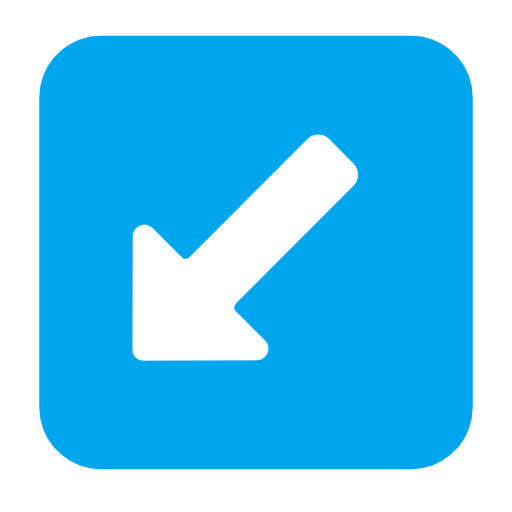Down-Left Arrow as drawn by Microsoft in Windows 11 23H2