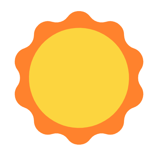 Sun as drawn by Microsoft in Windows 11 23H2