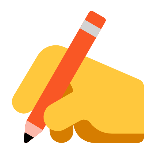 Writing Hand as drawn by Microsoft in Windows 11 23H2