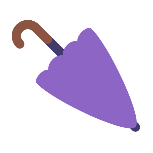 closed umbrella as rendered by Microsoft