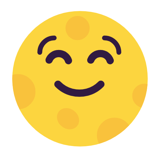 full moon face as rendered by Microsoft