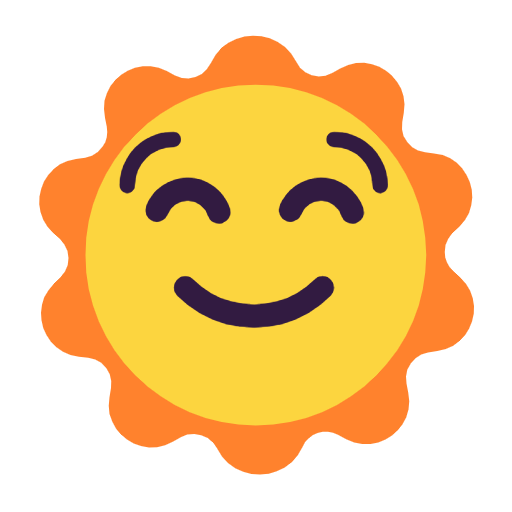 sun with face as rendered by Microsoft