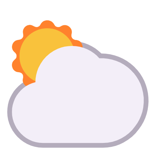 Sonne hinter großer Wolke as rendered by Microsoft