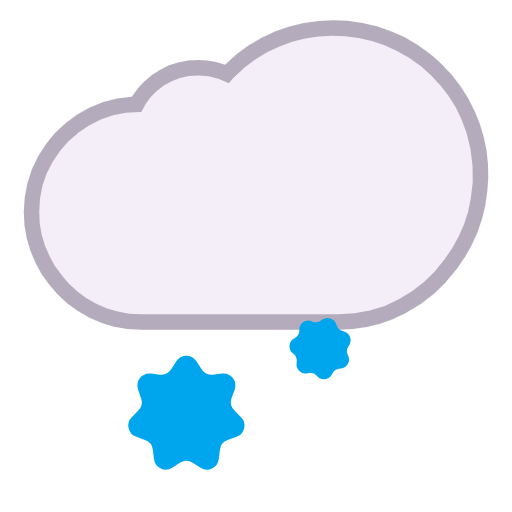 cloud with snow as rendered by Microsoft