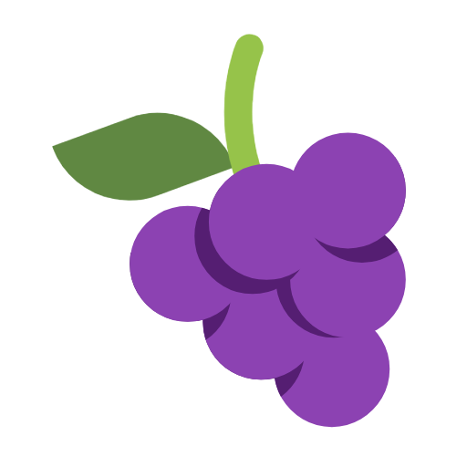 Grapes as drawn by Microsoft in Windows 11 24h2 August 2025 Update