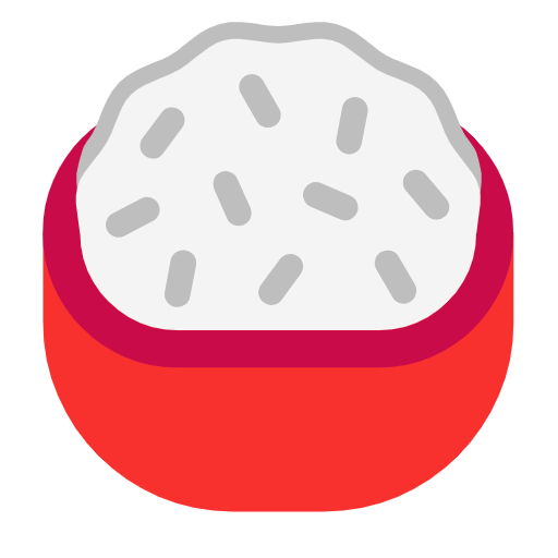cooked rice as rendered by Microsoft