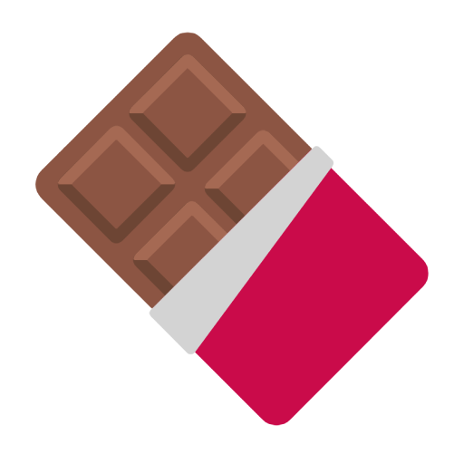 chocolate bar as rendered by Microsoft