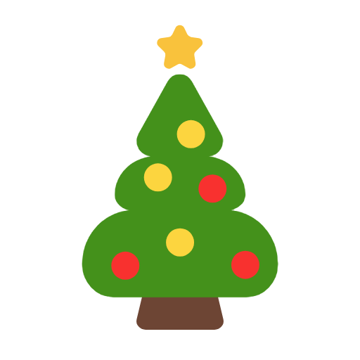 Christmas Tree as drawn by Microsoft in Windows 11 24h2 August 2025 Update
