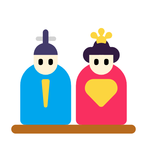 Japanese dolls as rendered by Microsoft