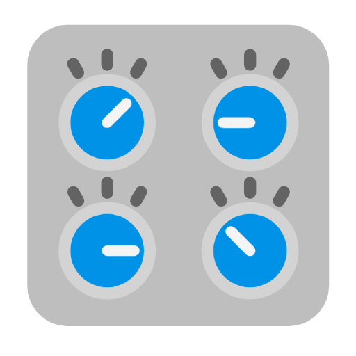 control knobs as rendered by Microsoft