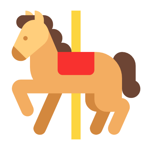 carousel horse as rendered by Microsoft