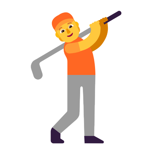 Person Golfing as drawn by Microsoft in Windows 11 24h2 August 2025 Update