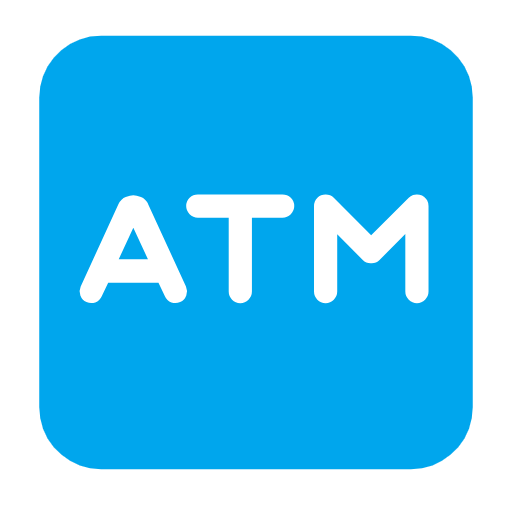 ATM sign as rendered by Microsoft