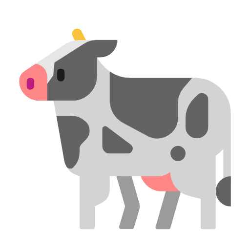 Cow as drawn by Microsoft in Windows 11 24h2 August 2025 Update
