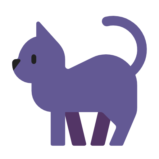 black cat as rendered by Microsoft