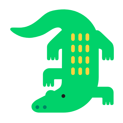 Crocodile as drawn by Microsoft in Windows 11 24h2 August 2025 Update