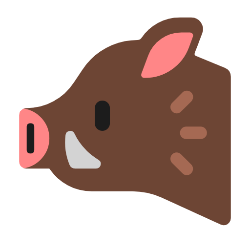 野猪 as rendered by Microsoft