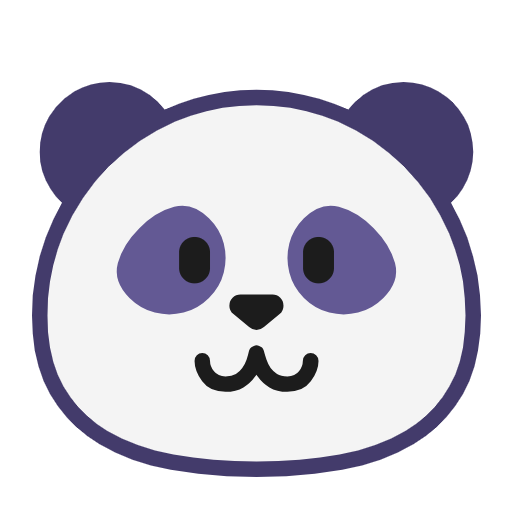 rosto de panda as rendered by Microsoft