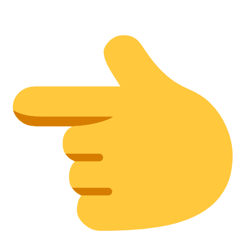 nach links weisender Zeigefinger as rendered by Microsoft