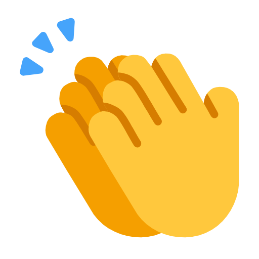 Clapping Hands as drawn by Microsoft in Windows 11 24h2 August 2025 Update