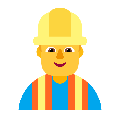 man construction worker as rendered by Microsoft