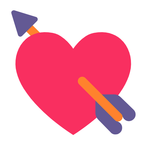 Heart with Arrow as drawn by Microsoft in Windows 11 24h2 August 2025 Update