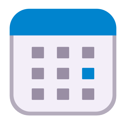 calendar as rendered by Microsoft