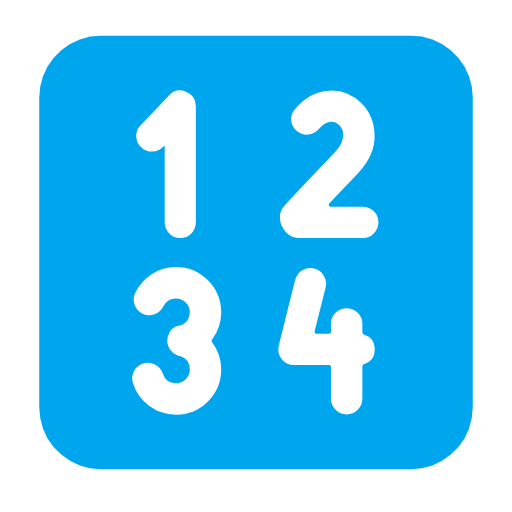 input numbers as rendered by Microsoft