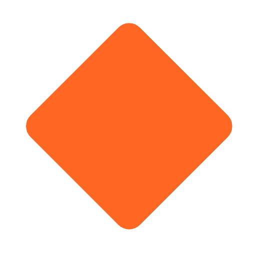 large orange diamond as rendered by Microsoft