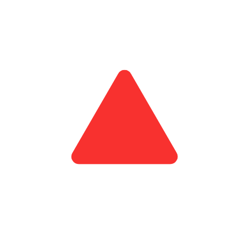 Red Triangle Pointed up as drawn by Microsoft in Windows 11 24h2 August 2025 Update