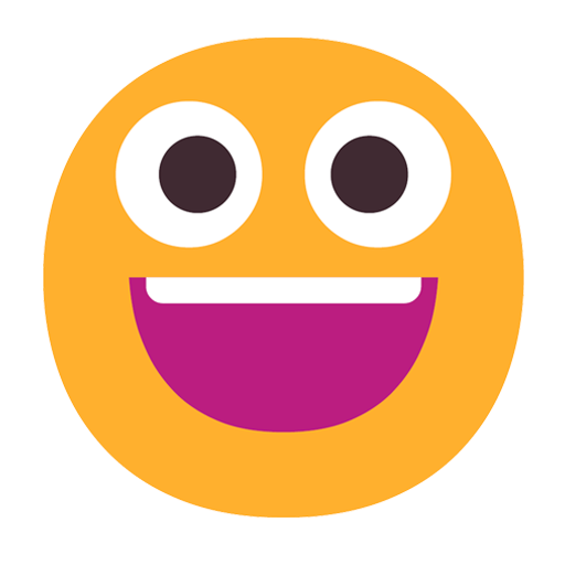 grinning face as rendered by Microsoft