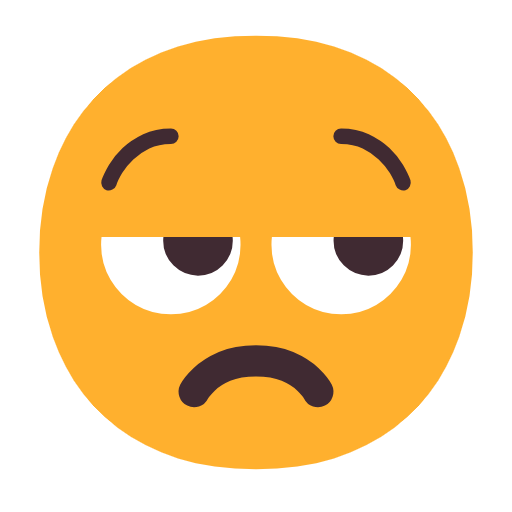faccina contrariata as rendered by Microsoft