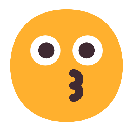 faccina che bacia as rendered by Microsoft