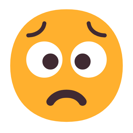 Worried Face as drawn by Microsoft in Windows 11 24h2 August 2025 Update