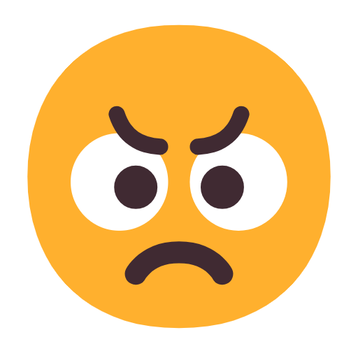 Angry Face as drawn by Microsoft in Windows 11 24h2 August 2025 Update