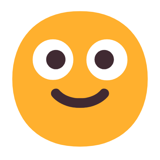 Slightly Smiling Face as drawn by Microsoft in Windows 11 24h2 August 2025 Update