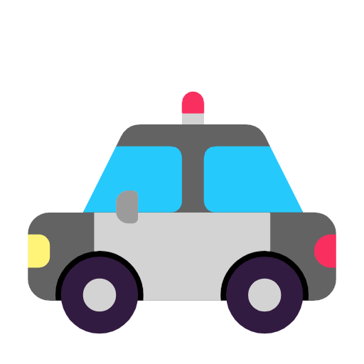 police car as rendered by Microsoft