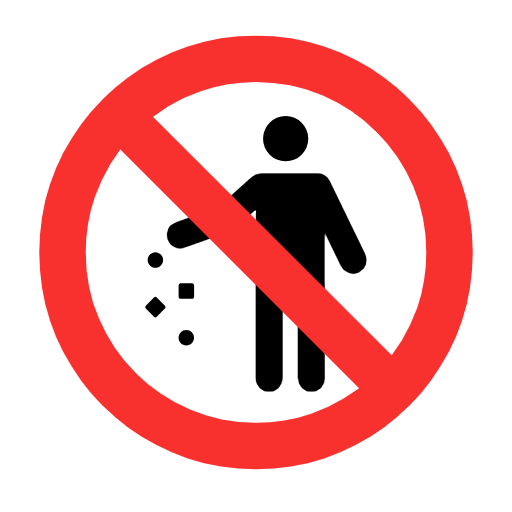 No Littering as drawn by Microsoft in Windows 11 24h2 August 2025 Update