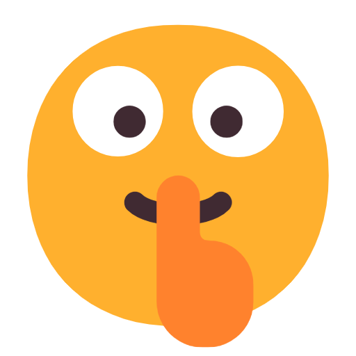 rosto fazendo sinal de silêncio as rendered by Microsoft
