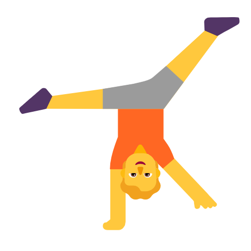 person cartwheeling as rendered by Microsoft
