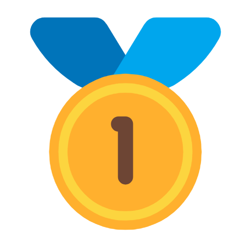 1st place medal as rendered by Microsoft