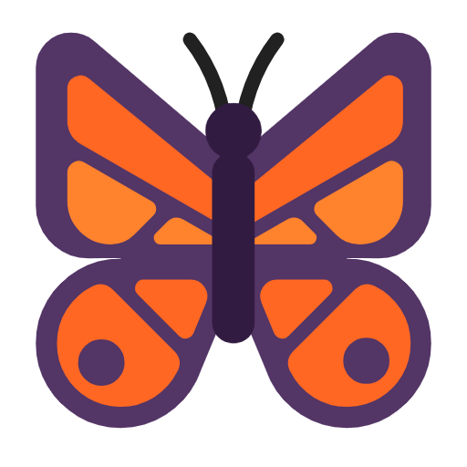 butterfly as rendered by Microsoft