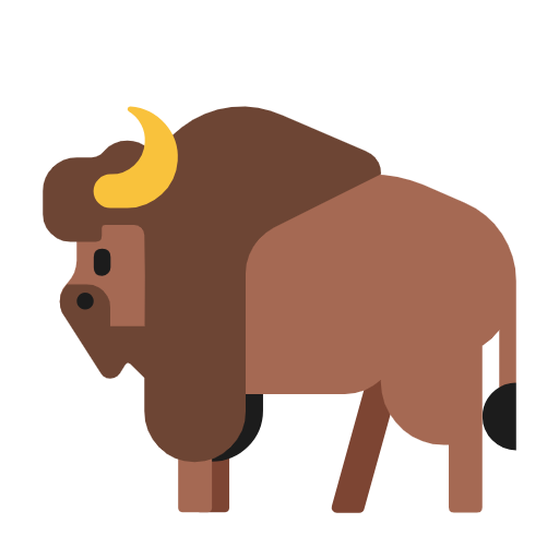 Bison as drawn by Microsoft in Windows 11 24h2 August 2025 Update