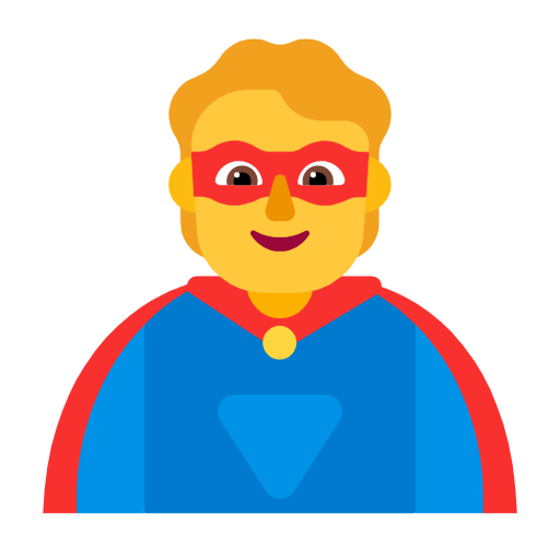 superhero as rendered by Microsoft