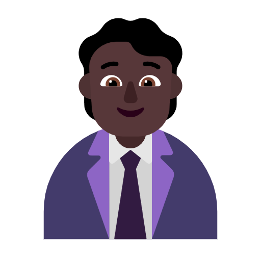 office worker: dark skin tone as rendered by Microsoft